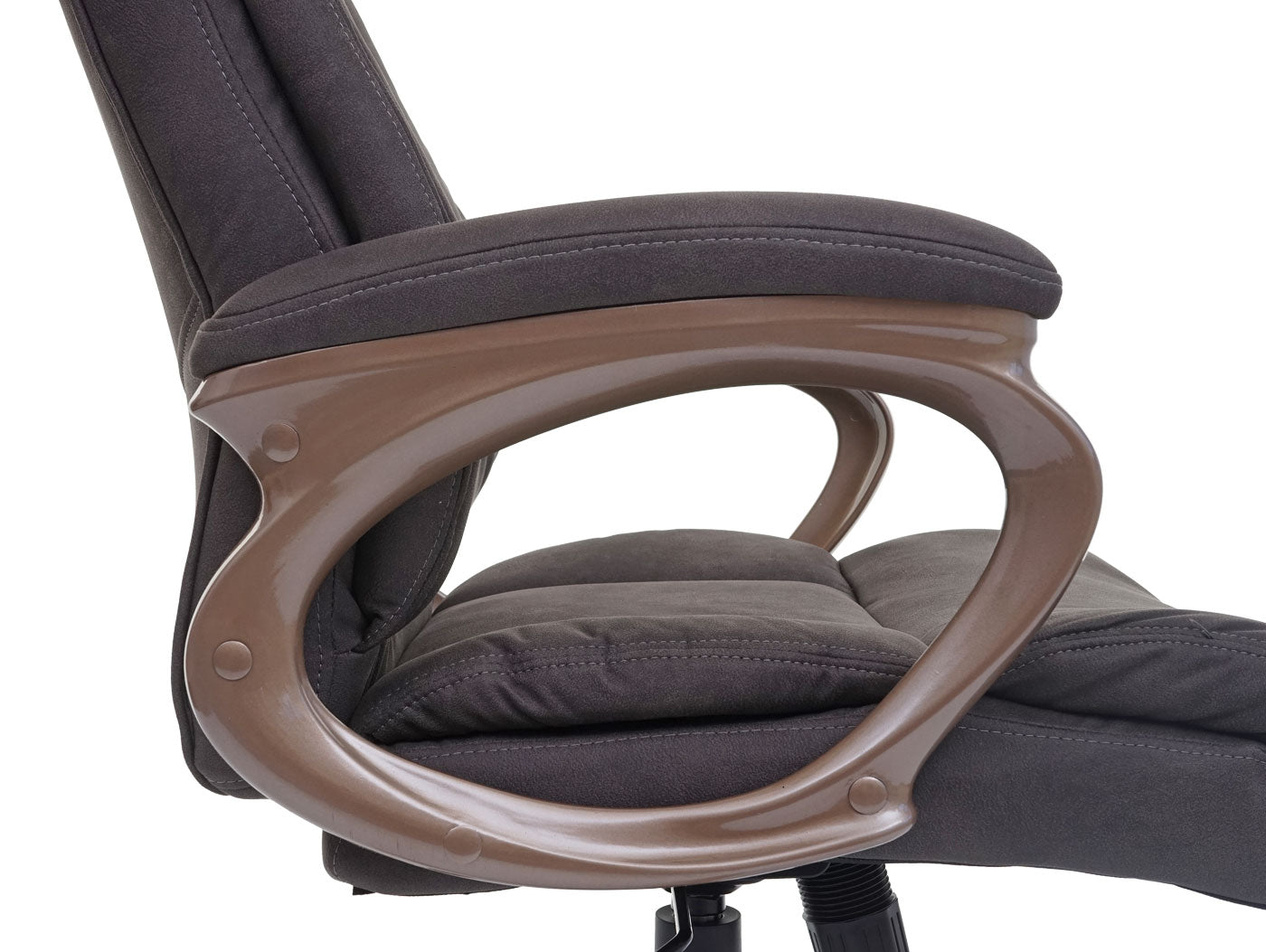 Cosmo Casa - Bureaustoel - Directiestoel Dallas - Suèdelook - Donkergrijs