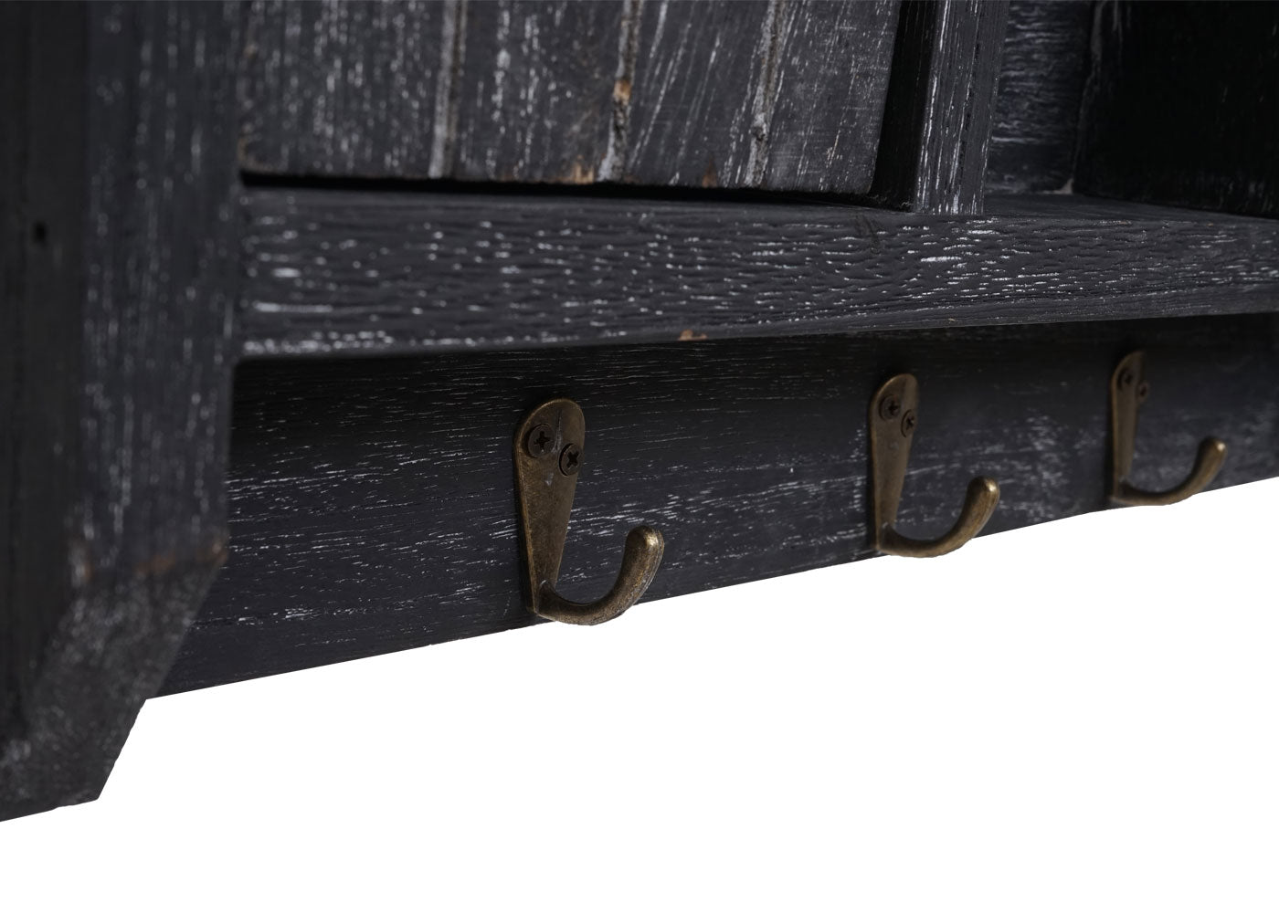 Cosmo Casa - Opbergkast - Toetsenbordkast met Deuren - Massief Hout - Shabby Grijs