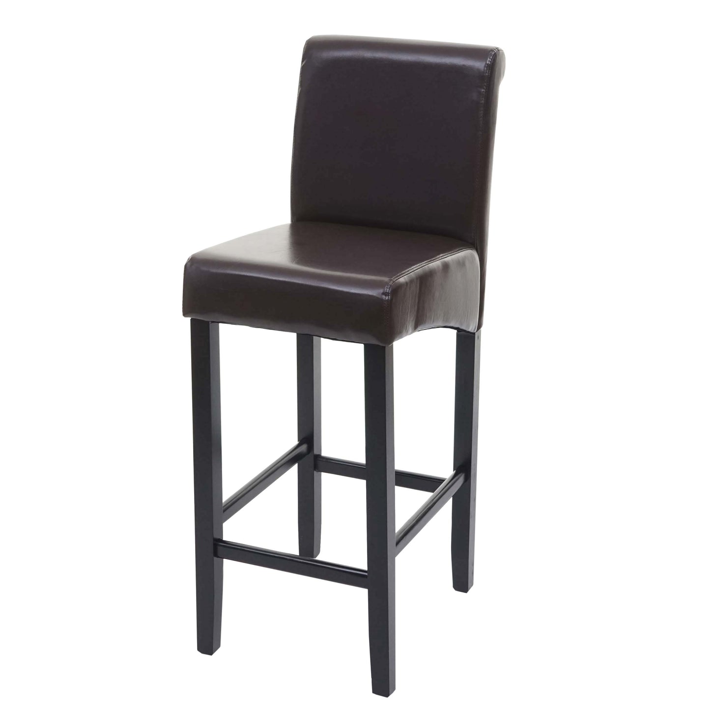 Cosmo Casa - Barkruk - Houten Barkruk - Leer - Bruin