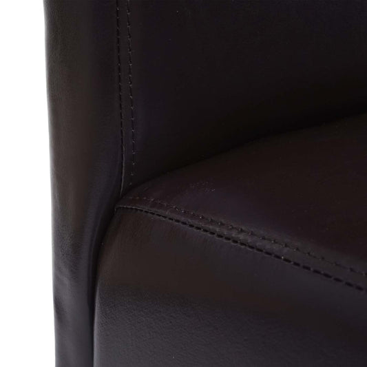 Cosmo Casa - Barkruk - Houten Barkruk - Leer - Bruin