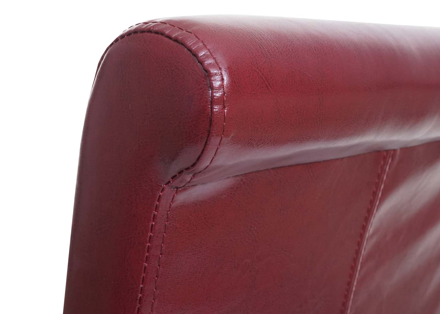 Cosmo Casa - Barkruk - Retro - Hout & Kunstleer - Roodbruin