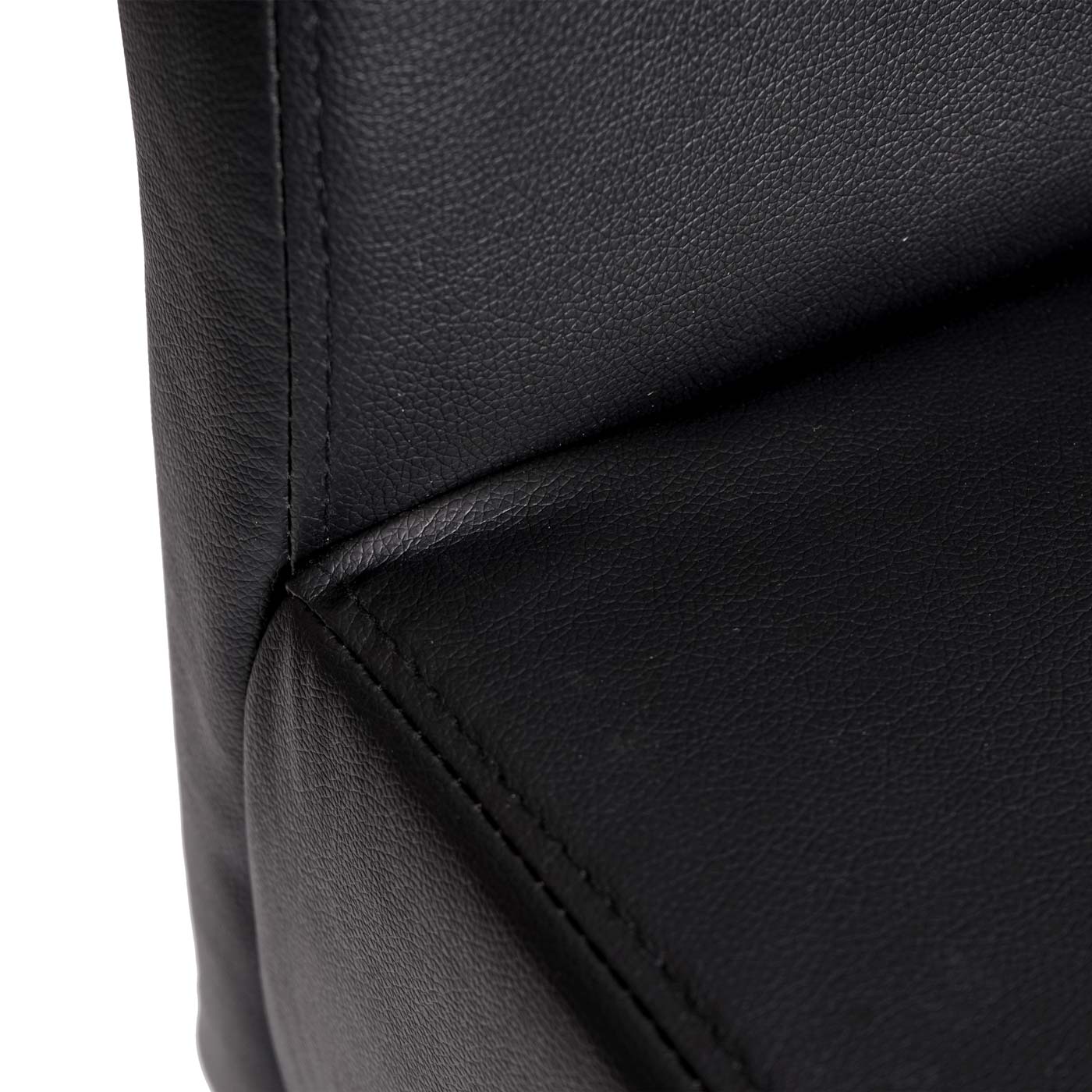 Cosmo Casa - Barkruk - Houten Barkruk - Imitatieleer - Zwart Mat - Donkere Poten