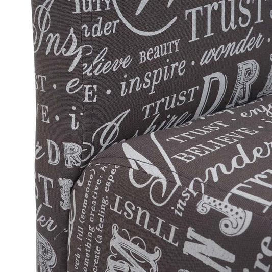 Cosmo Casa - Barkruk - Houten Barkruk - Stof - Grijs - Donkere Poten