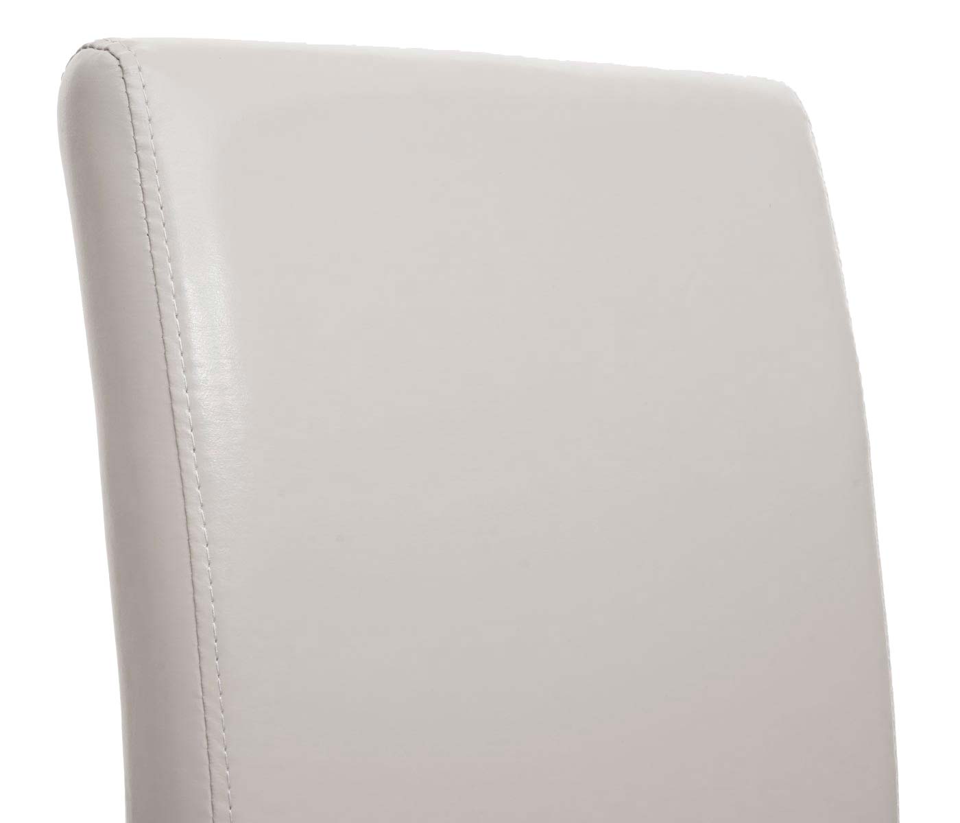 Cosmo Casa - Eetkamerstoel - Keukenstoel Latina - Leer - Crème - Donkere Poten