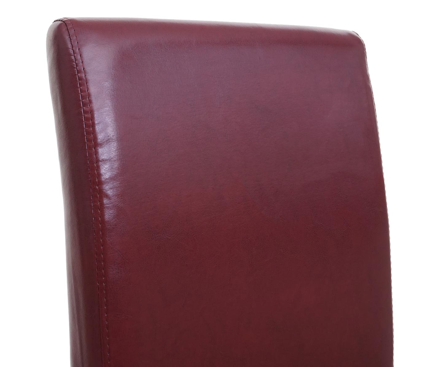 Cosmo Casa - Eetkamerstoel Latina - Keukenstoel - Leer - Rood - Lichte poten