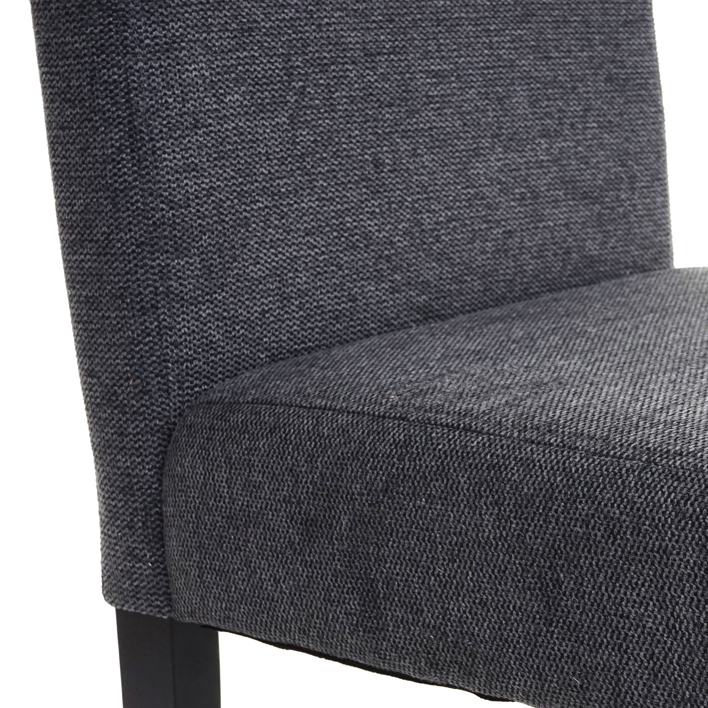 Cosmo Casa Set van 2 eetkamerstoelen, keukenstoelen, Littau ~ textiel, antracietgrijs, donkere poten