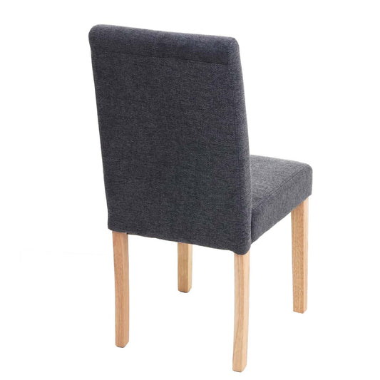 Cosmo Casa Set van 2 eetkamerstoelen, keukenstoelen, Littau ~ textiel, antracietgrijs, lichte poten