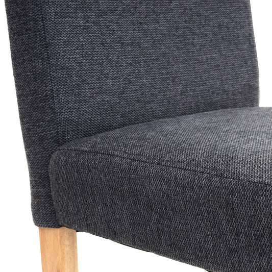 Cosmo Casa Set van 2 eetkamerstoelen, keukenstoelen, Littau ~ textiel, antracietgrijs, lichte poten