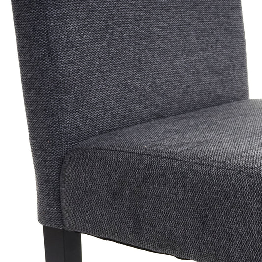 Cosmo Casa Set van 4 eetkamerstoelen, keukenstoelen, Littau ~ textiel, antracietgrijs, donkere poten