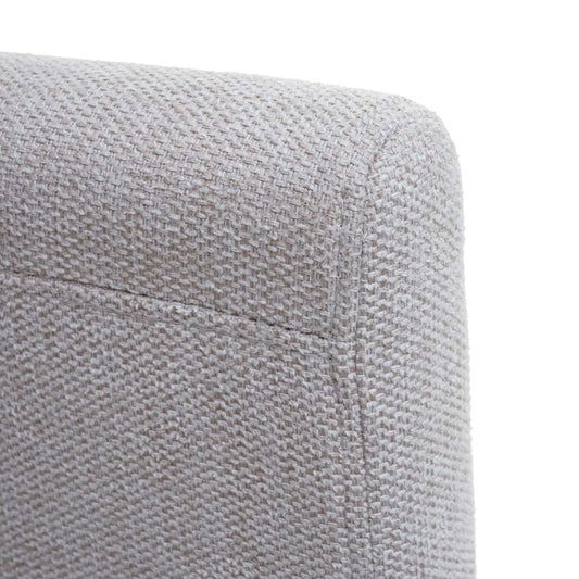 Cosmo Casa - Eetkamerstoel - Keukenstoel Littau - Textiel - Crèmebeige - Donkere Poten