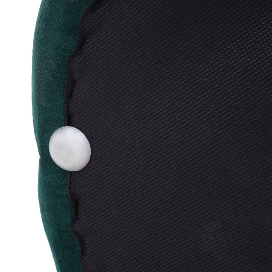 Cosmo Casa - Kruk - Ottomaanse Kruk - Fluweel - Donkergroen