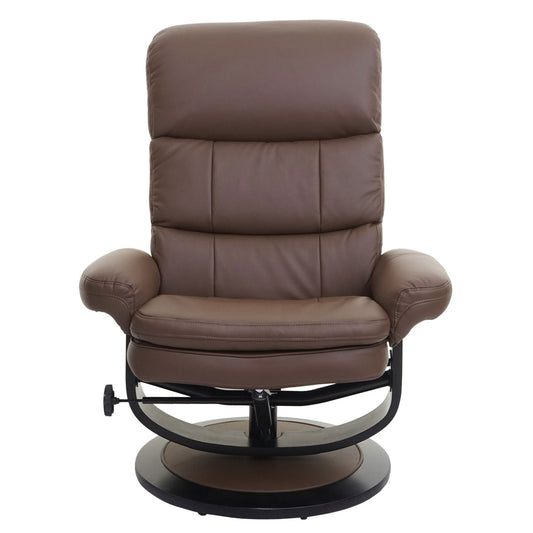 Cosmo Casa - Relaxfauteuil - Met opbergvak - Kunstleer - Taupebruin