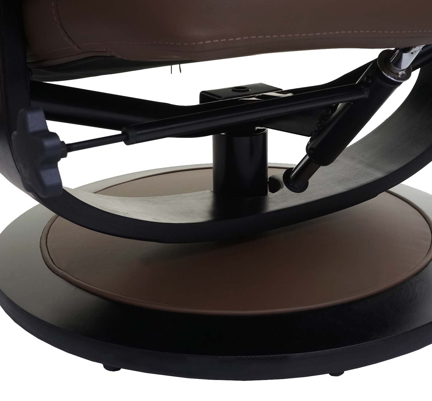 Cosmo Casa - Relaxfauteuil - Met opbergvak - Kunstleer - Taupebruin