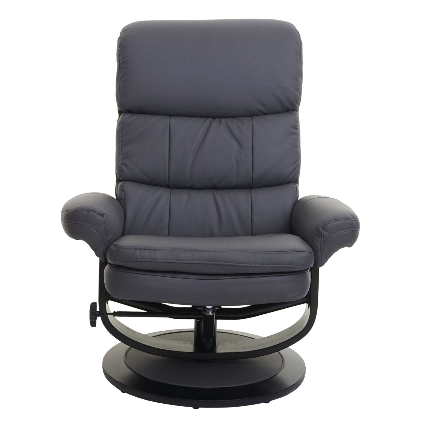 Cosmo Casa - Relaxfauteuil - Met opbergvak - Kunstleer - Matgrijs