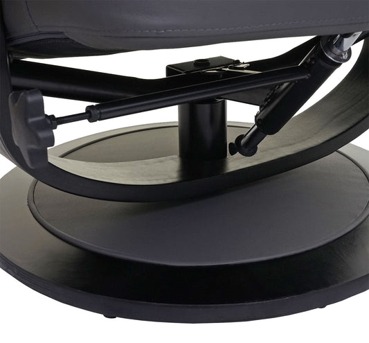 Cosmo Casa - Relaxfauteuil - Met opbergvak - Kunstleer - Matgrijs