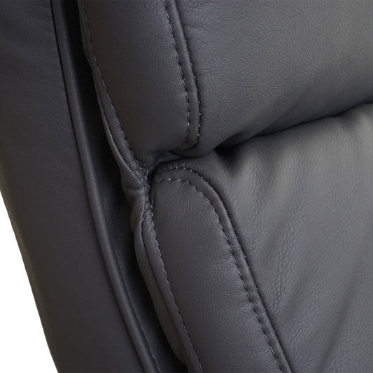 Cosmo Casa - Relaxfauteuil - Met opbergvak - Kunstleer - Matgrijs