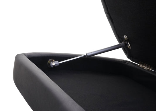 Cosmo Casa - Relaxfauteuil - Met opbergvak - Kunstleer - Matgrijs