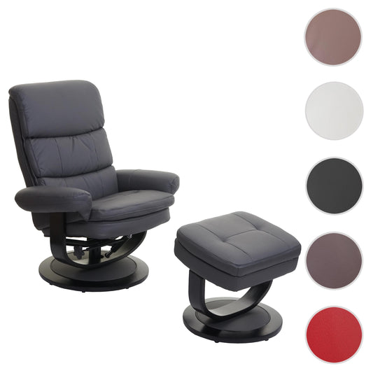 Cosmo Casa - Relaxfauteuil - Met opbergvak - Kunstleer - Matgrijs