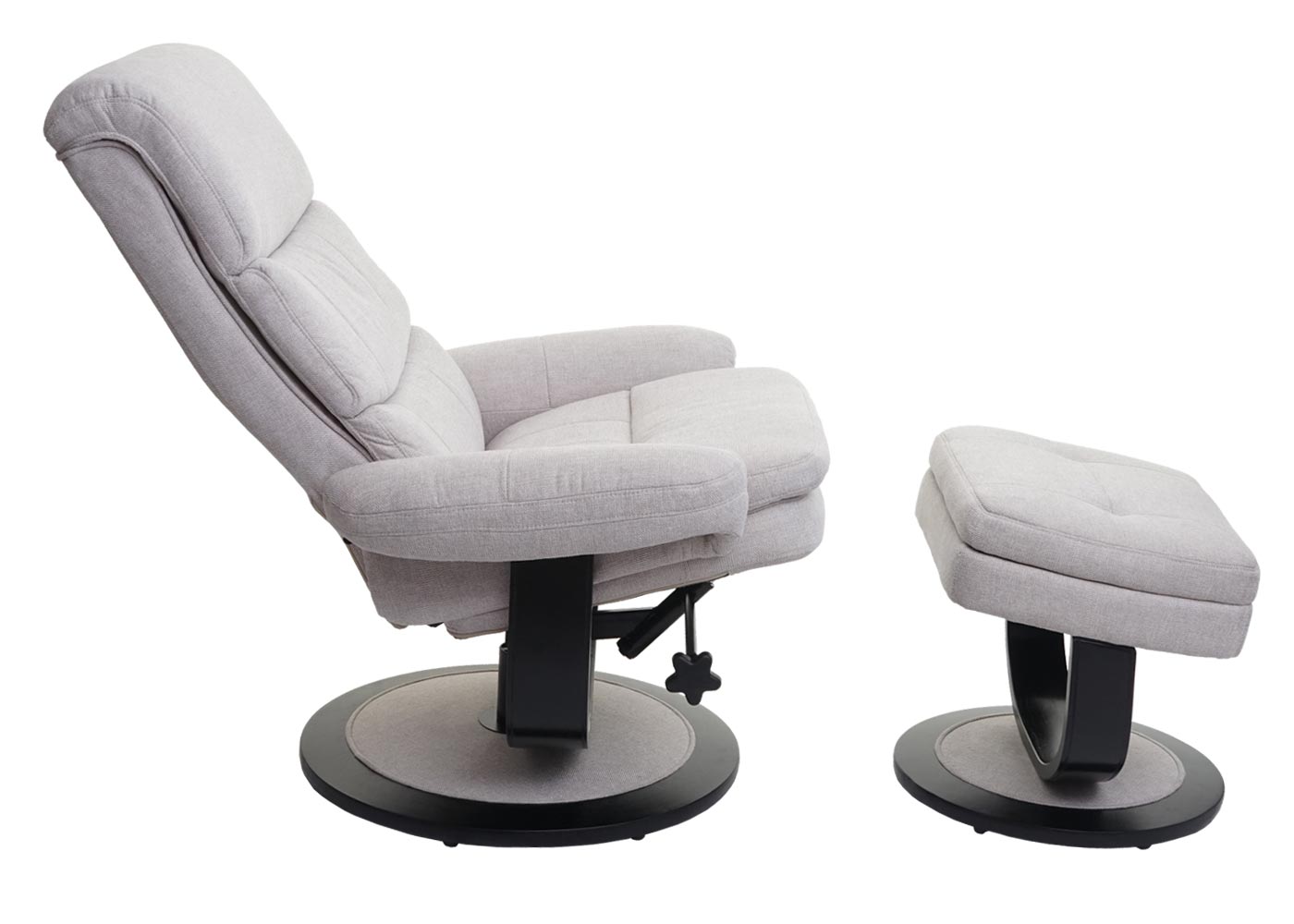 Cosmo Casa - Relaxfauteuil - Met opbergvak - Stof/textiel - Crème-beige