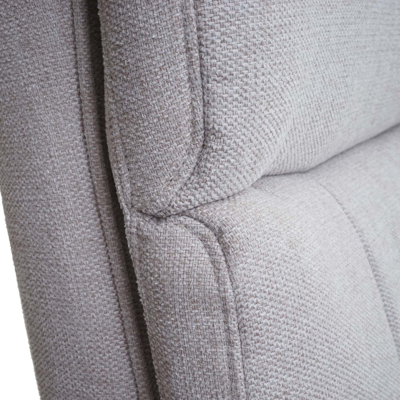 Cosmo Casa - Relaxfauteuil - Met opbergvak - Stof/textiel - Crème-beige