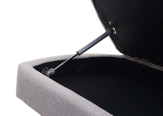 Cosmo Casa - Relaxfauteuil - Met opbergvak - Stof/textiel - Crème-beige