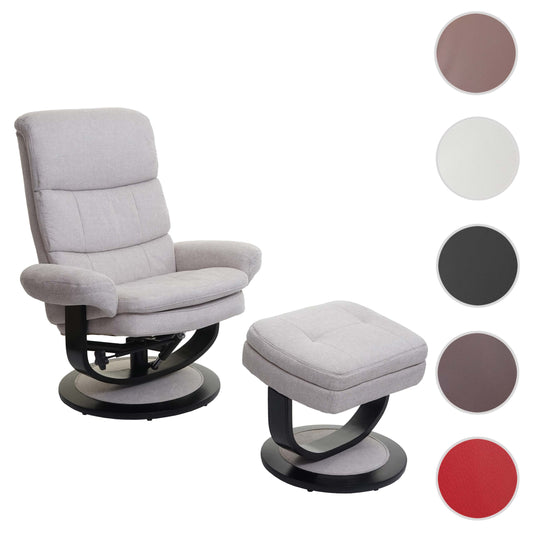 Cosmo Casa - Relaxfauteuil - Met opbergvak - Stof/textiel - Crème-beige
