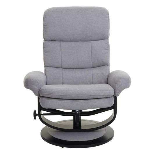Cosmo Casa - Relaxfauteuil - Met opbergvak - Stof/textiel - Lichtgrijs