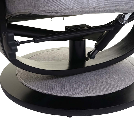 Cosmo Casa - Relaxfauteuil - Met opbergvak - Stof/textiel - Lichtgrijs