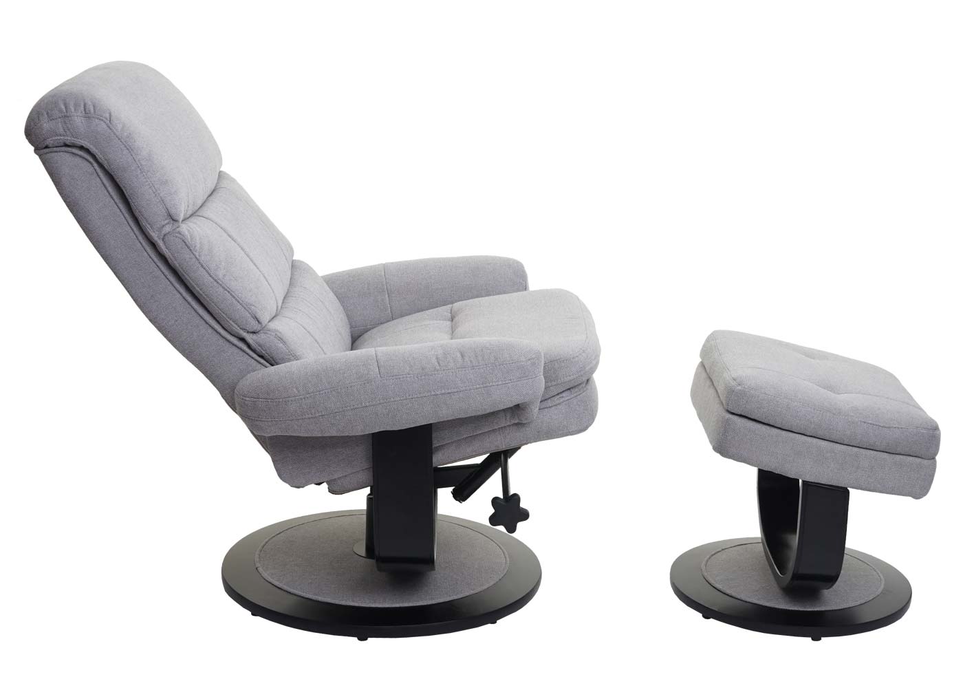 Cosmo Casa - Relaxfauteuil - Met opbergvak - Stof/textiel - Lichtgrijs