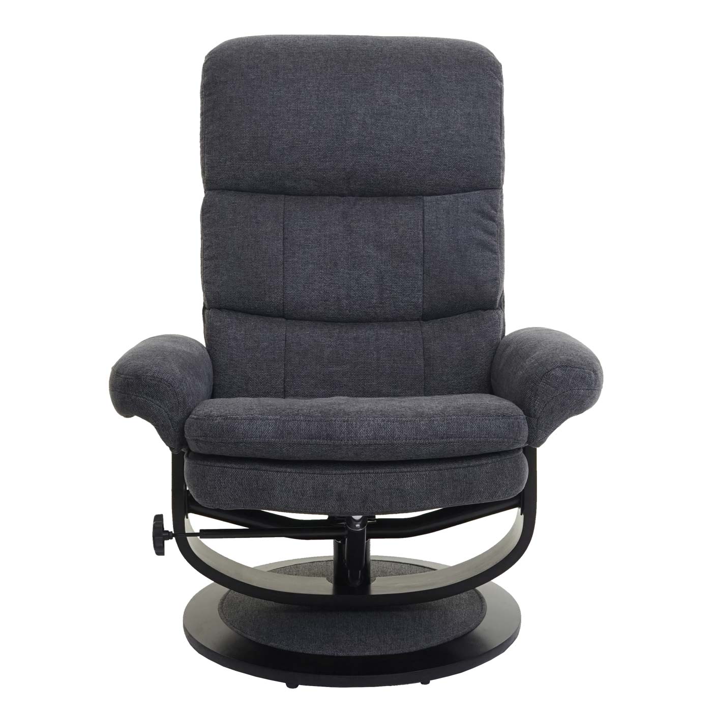 Cosmo Casa - Relaxfauteuil - Met opbergvak - Stof/textiel - Donkergrijs