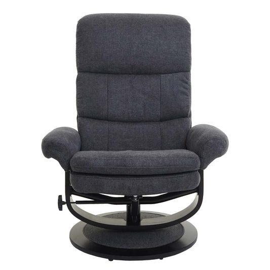 Cosmo Casa - Relaxfauteuil - Met opbergvak - Stof/textiel - Donkergrijs