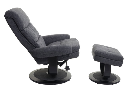 Cosmo Casa - Relaxfauteuil - Met opbergvak - Stof/textiel - Donkergrijs