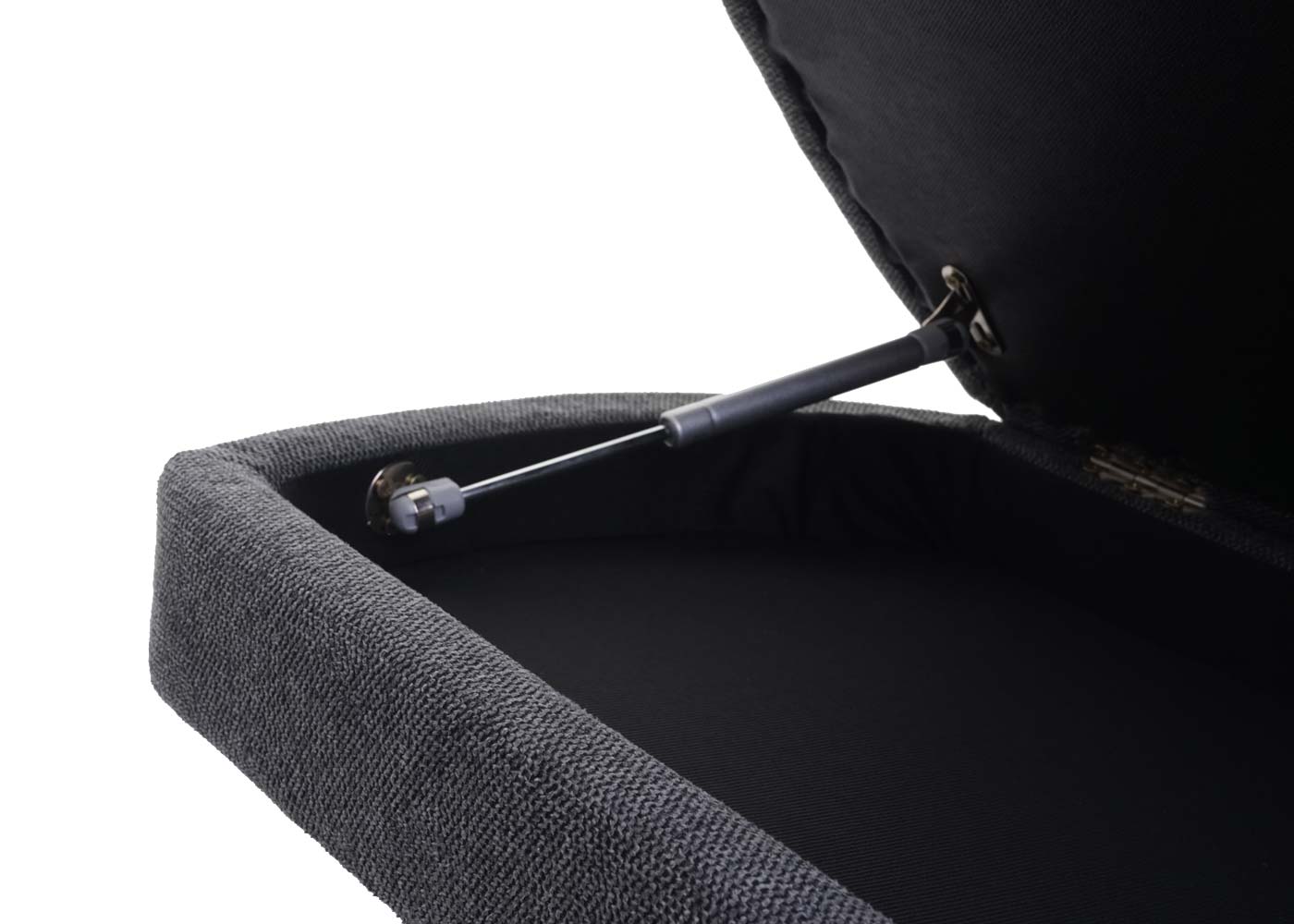 Cosmo Casa - Relaxfauteuil - Met opbergvak - Stof/textiel - Donkergrijs