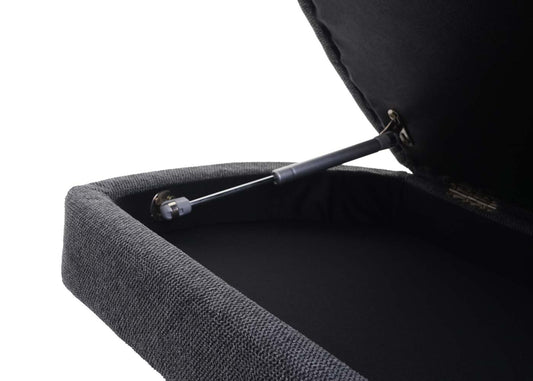 Cosmo Casa - Relaxfauteuil - Met opbergvak - Stof/textiel - Donkergrijs