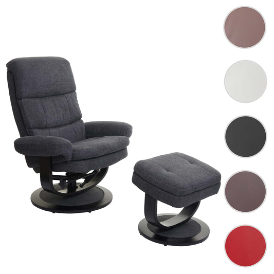 Cosmo Casa - Relaxfauteuil - Met opbergvak - Stof/textiel - Donkergrijs