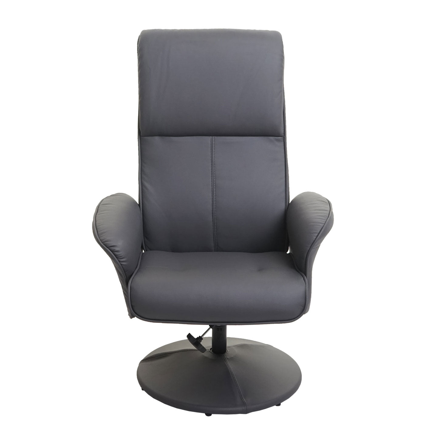 Cosmo Casa - Relaxfauteuil Helsinki - TV-fauteuil met kruk - Kunstleer - Mat grijs