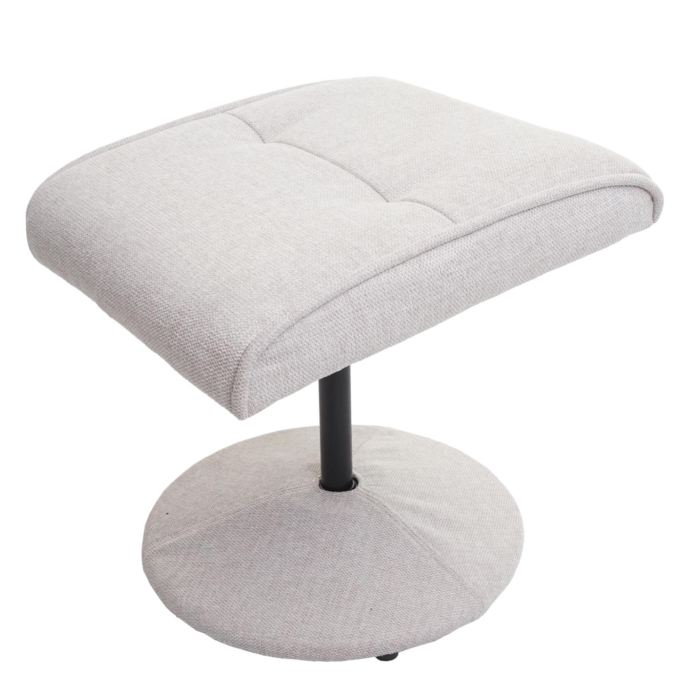 Cosmo Casa - Relaxfauteuil Helsinki - TV-fauteuil met kruk - Stof textiel - Crème-beige