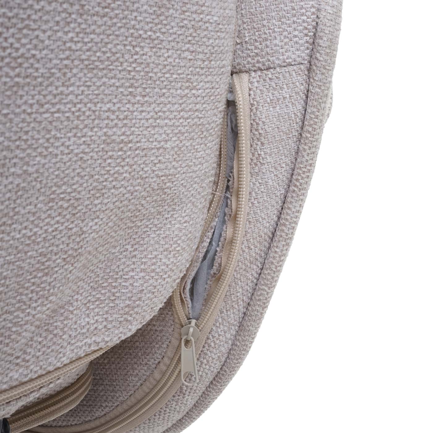 Cosmo Casa - Relaxfauteuil Helsinki - TV-fauteuil met kruk - Stof textiel - Crème-beige