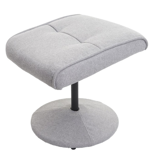 Cosmo Casa - Relaxfauteuil Helsinki - TV-fauteuil met kruk - Stof textiel - Lichtgrijs