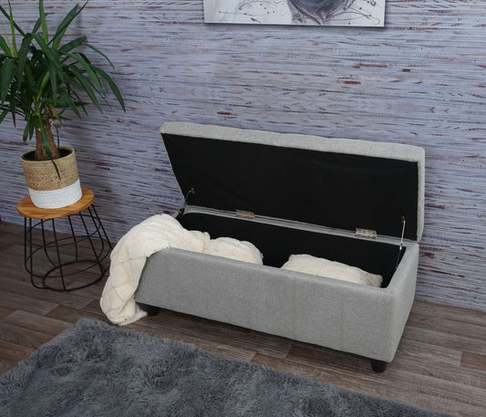 Cosmo Casa - Opbergkist Kriens - Stof - Lichtgrijs