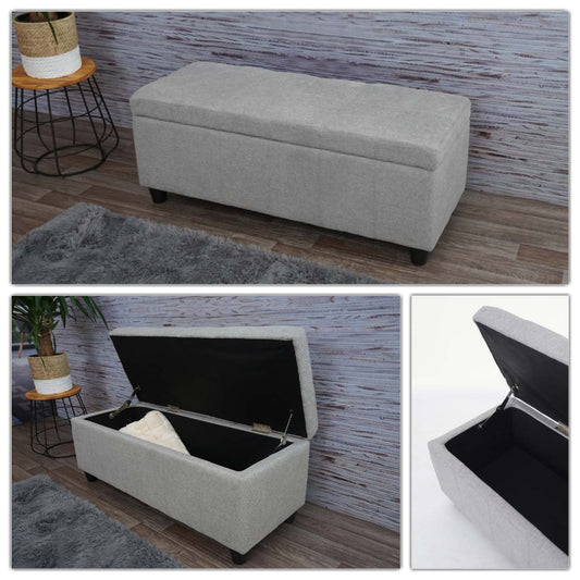 Cosmo Casa - Opbergkist Kriens - Stof - Lichtgrijs