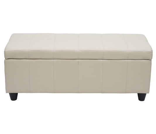 Cosmo Casa - Opbergkist Kriens - Imitatieleer - Crème