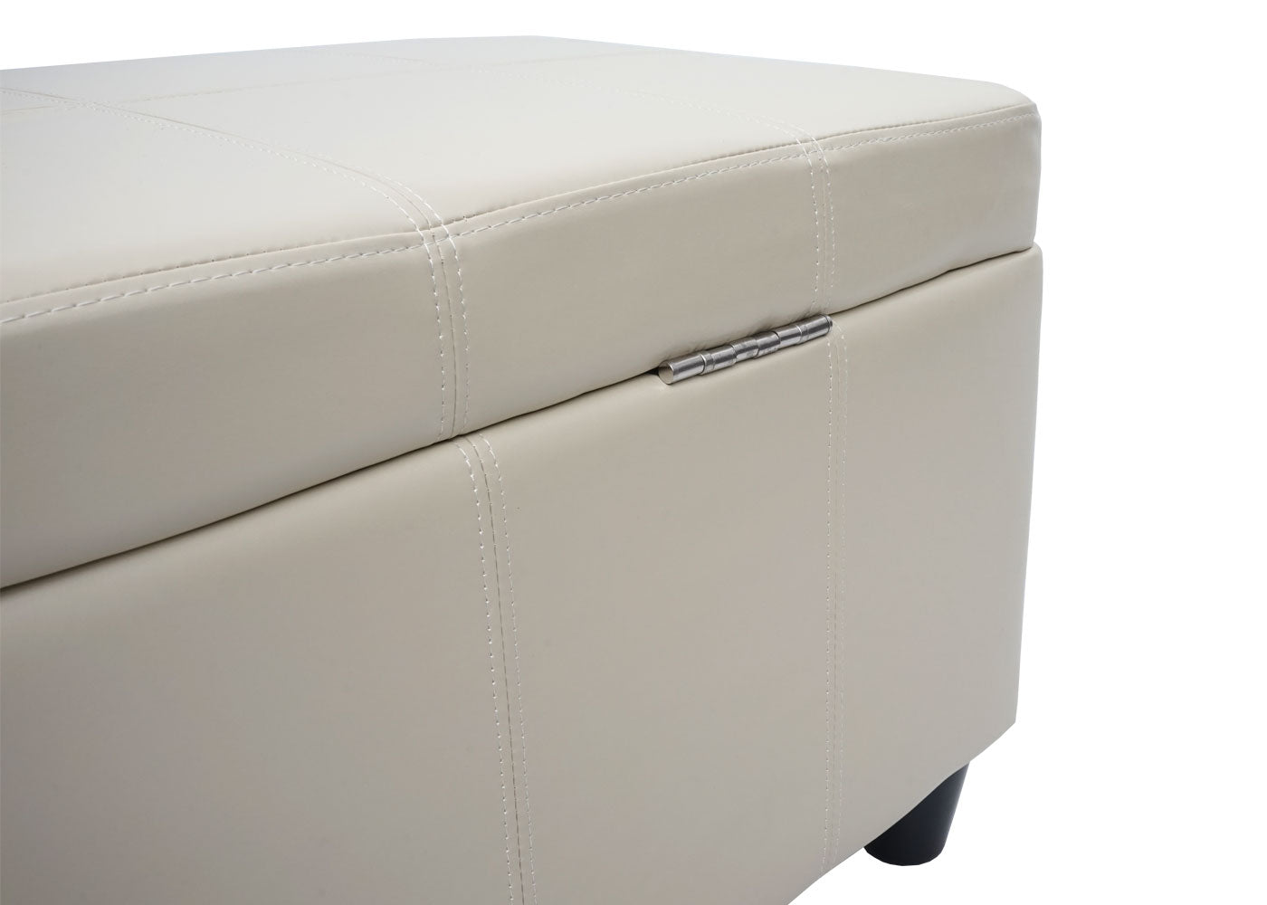 Cosmo Casa - Opbergkist Kriens - Imitatieleer - Crème