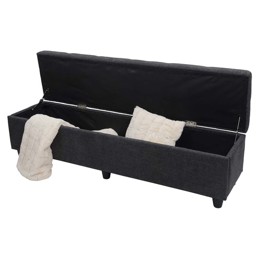 Cosmo Casa - Opbergkist Kriens XXL - Stof - Donkergrijs