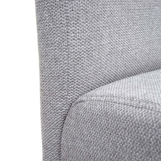 Cosmo Casa - Set van 2 Barkrukken - Houten Barkrukken - Stof - Lichtgrijs