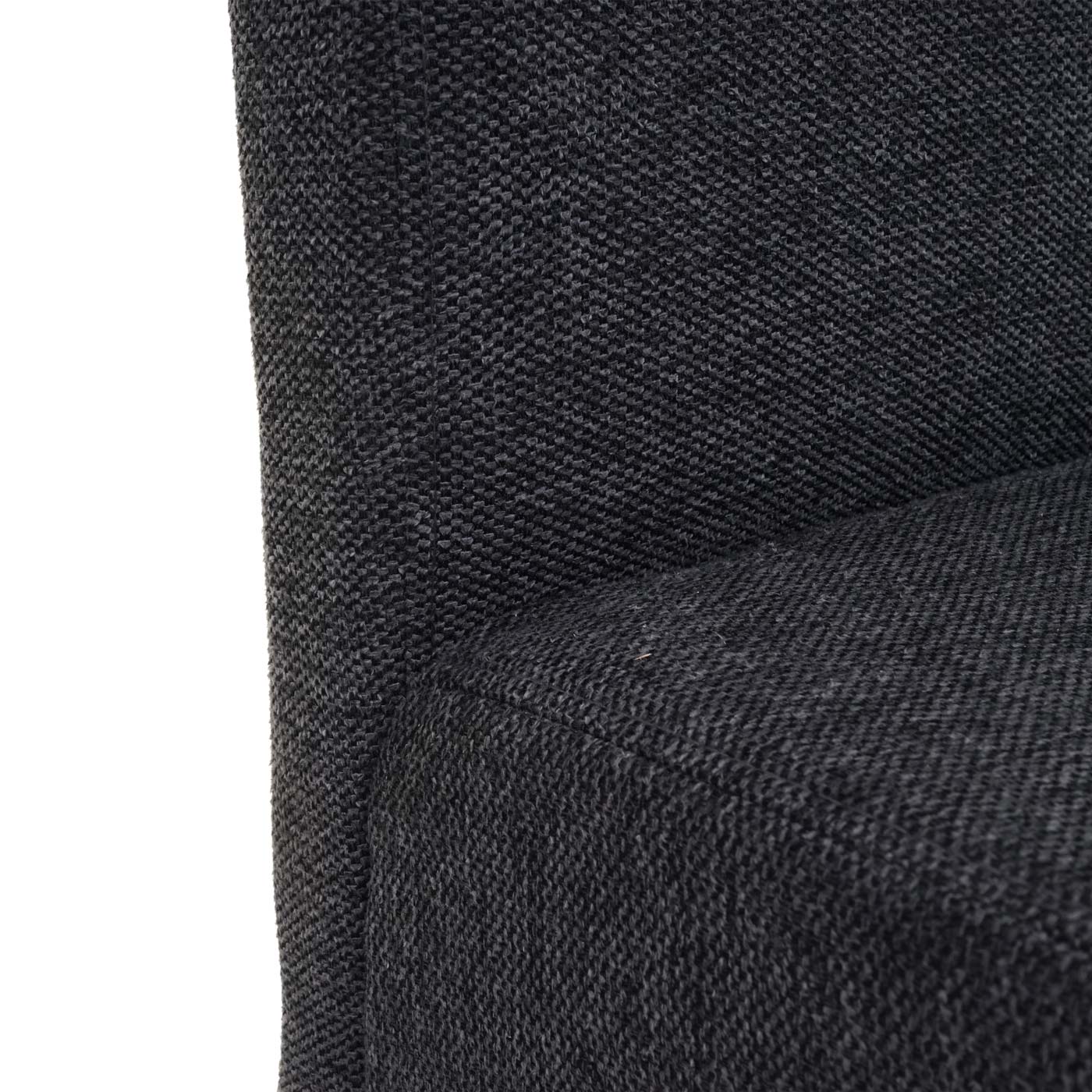 Cosmo Casa - Set van 2 Barkrukken - Houten Barkrukken - Stof - Donkergrijs