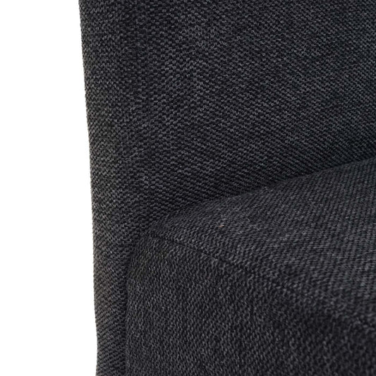 Cosmo Casa - Set van 2 Barkrukken - Houten Barkrukken - Stof - Donkergrijs