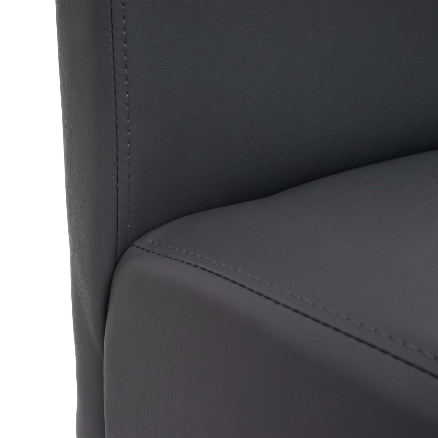 Cosmo Casa - Set van 2 Barkrukken - Houten Barkrukken - Imitatieleer - Matgrijs