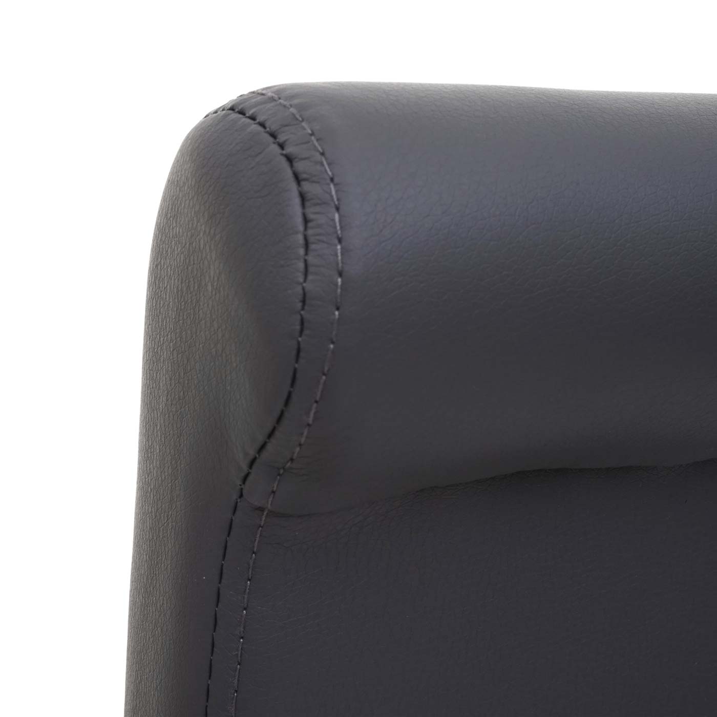 Cosmo Casa - Set van 2 Barkrukken - Houten Barkrukken - Imitatieleer - Matgrijs