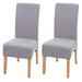 Cosmo Casa - Set van 2 Eetkamerstoelen - Keukenstoelen Latina - Stof - Lichtgrijs - Lichte Poten